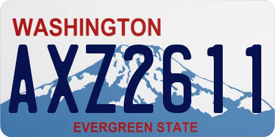WA license plate AXZ2611