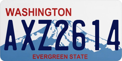 WA license plate AXZ2614