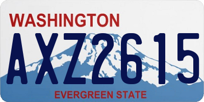 WA license plate AXZ2615