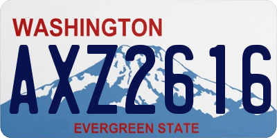 WA license plate AXZ2616