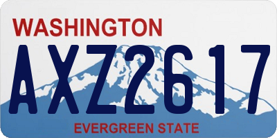 WA license plate AXZ2617