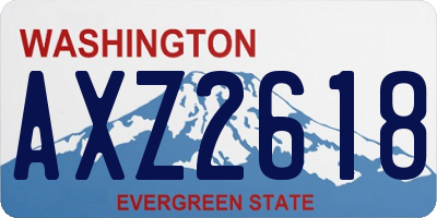 WA license plate AXZ2618