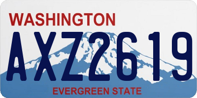 WA license plate AXZ2619