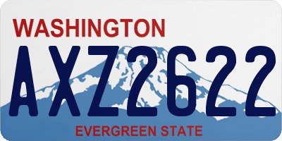 WA license plate AXZ2622