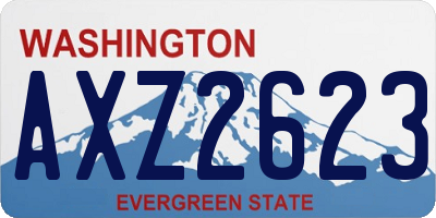 WA license plate AXZ2623