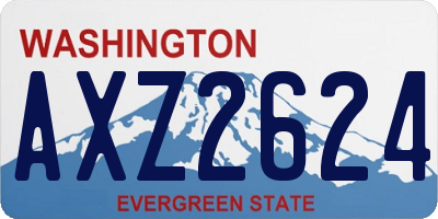 WA license plate AXZ2624
