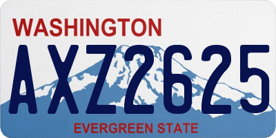WA license plate AXZ2625