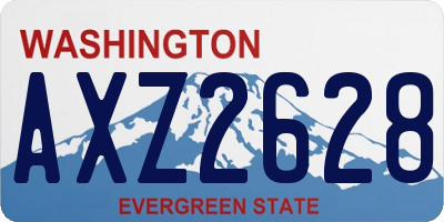 WA license plate AXZ2628
