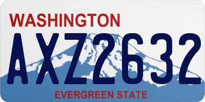 WA license plate AXZ2632