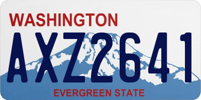 WA license plate AXZ2641