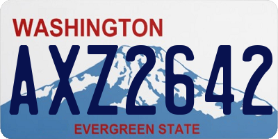 WA license plate AXZ2642