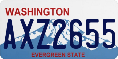 WA license plate AXZ2655