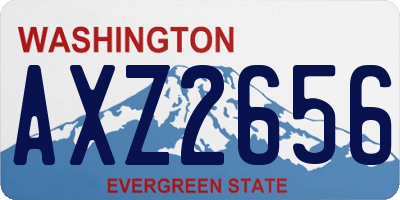 WA license plate AXZ2656