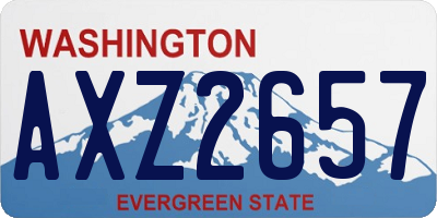 WA license plate AXZ2657