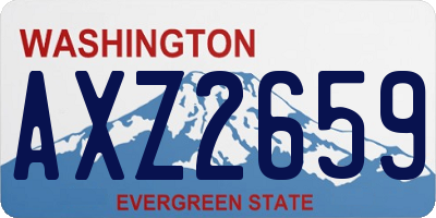 WA license plate AXZ2659