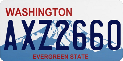 WA license plate AXZ2660