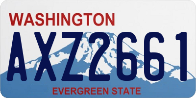 WA license plate AXZ2661