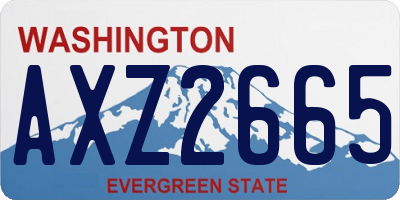 WA license plate AXZ2665