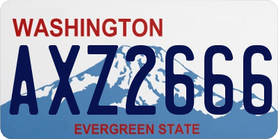 WA license plate AXZ2666