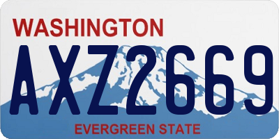 WA license plate AXZ2669
