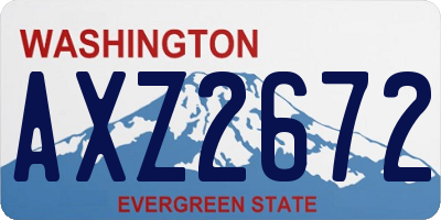 WA license plate AXZ2672