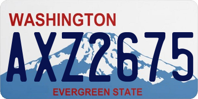 WA license plate AXZ2675