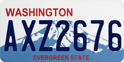 WA license plate AXZ2676