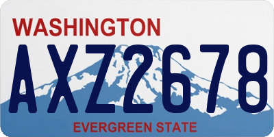 WA license plate AXZ2678