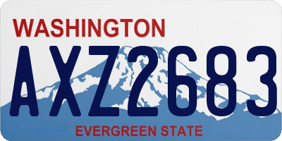 WA license plate AXZ2683