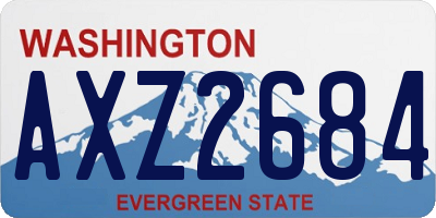 WA license plate AXZ2684