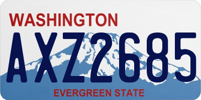 WA license plate AXZ2685