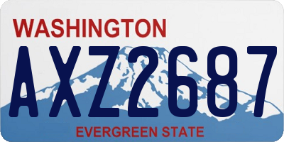 WA license plate AXZ2687