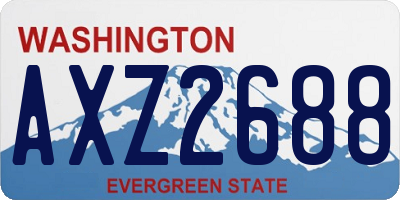 WA license plate AXZ2688