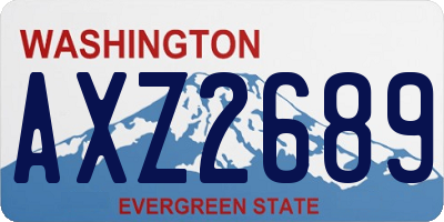 WA license plate AXZ2689