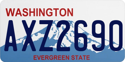 WA license plate AXZ2690