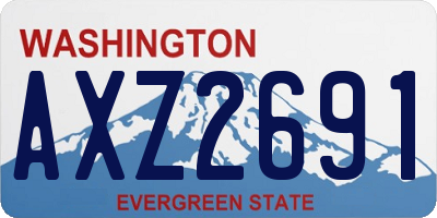 WA license plate AXZ2691