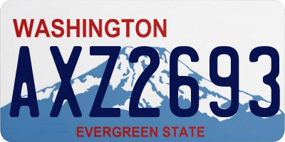 WA license plate AXZ2693