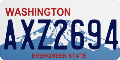 WA license plate AXZ2694