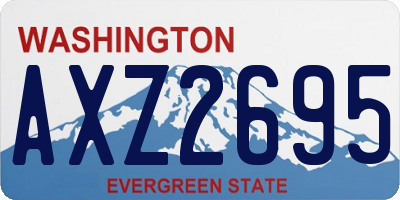 WA license plate AXZ2695
