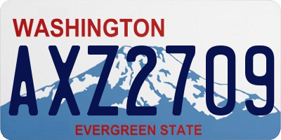 WA license plate AXZ2709