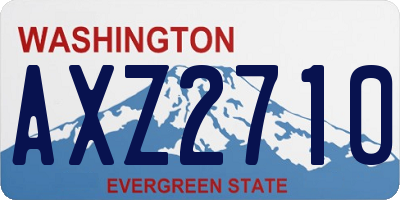 WA license plate AXZ2710
