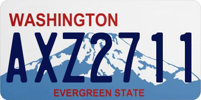 WA license plate AXZ2711