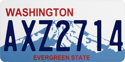 WA license plate AXZ2714