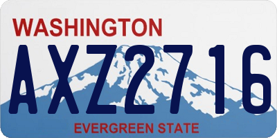 WA license plate AXZ2716