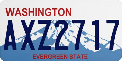 WA license plate AXZ2717