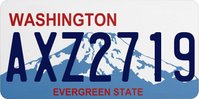 WA license plate AXZ2719