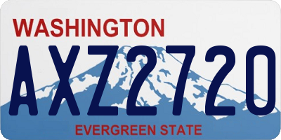 WA license plate AXZ2720