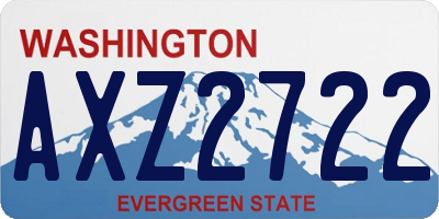 WA license plate AXZ2722