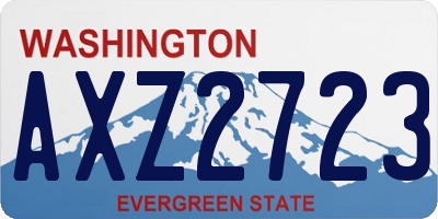 WA license plate AXZ2723