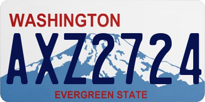 WA license plate AXZ2724